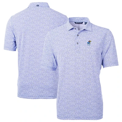 Polo Cutter & Buck Royal Kansas Jayhawks Alumni Logo DryTec Virtue Eco Pique à imprimé botanique recyclé