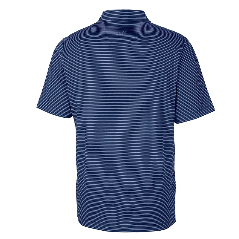 Men's Cutter & Buck Royal Kansas Jayhawks Big Tall Forge Pencil Stripe Stretch Polo