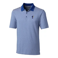 Men's Cutter & Buck Royal Kansas Jayhawks Big Tall Forge Tonal Stripe Stretch Polo