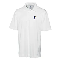 Men's Cutter & Buck White Kansas Jayhawks DryTec Genre Textured Solid Polo