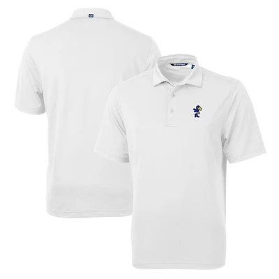 Polo recyclé en piqué écologique pour homme Cutter & Buck, blanc, Kansas Jayhawks, équipe Virtue, grandes tailles