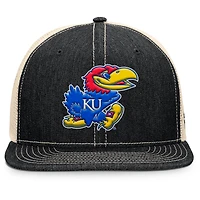 Men's Fanatics Black/Natural Kansas Jayhawks Legend Trucker Snapback Hat