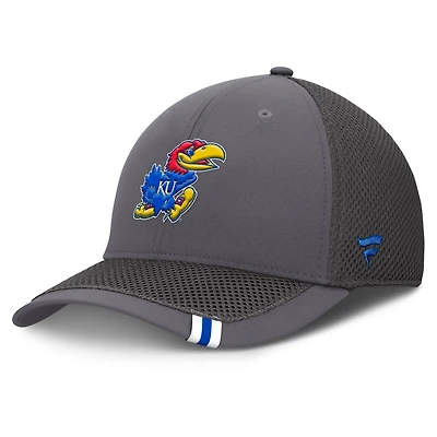 Casquette Clincher Flex grise pour homme des Kansas Jayhawks