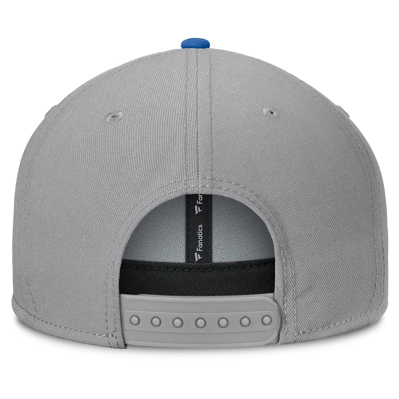 Men's Fanatics Gray Kansas Jayhawks Duo Snapback Hat