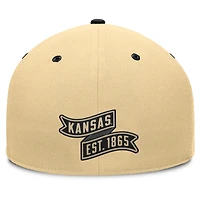 Men's Fanatics Khaki/Black Kansas Jayhawks Balance Fitted Hat