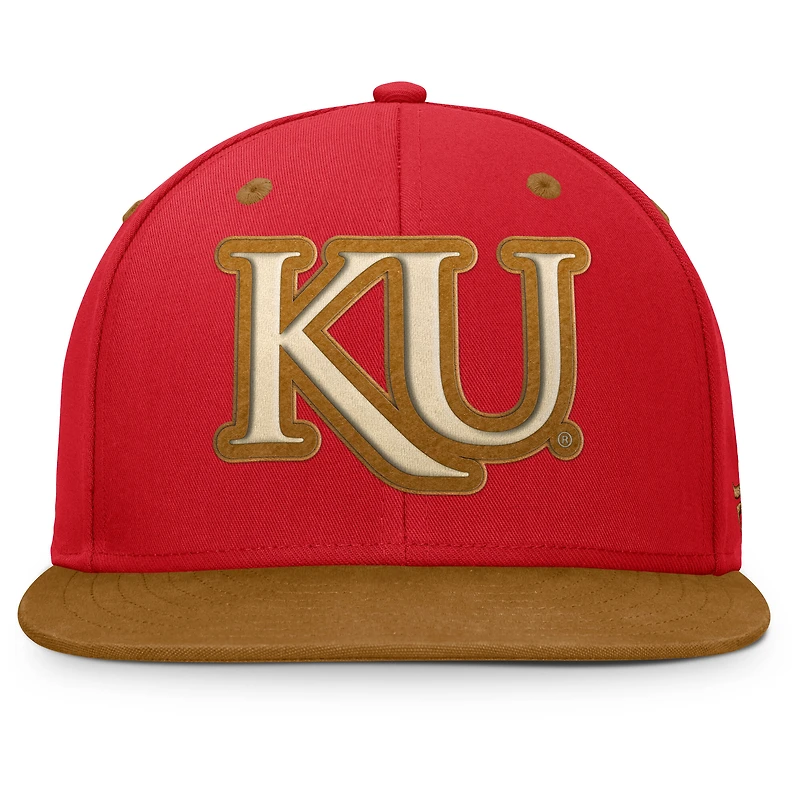 Casquette ajustée NoBo Kansas Jayhawks Fanatics Royal/Marron pour hommes