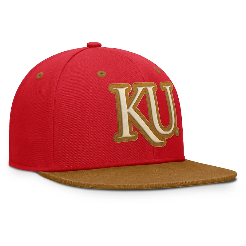 Casquette ajustée NoBo Kansas Jayhawks Fanatics Royal/Marron pour hommes