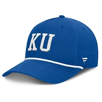 Men's Fanatics  Royal Kansas Jayhawks Foul Ball Rope Adjustable Hat