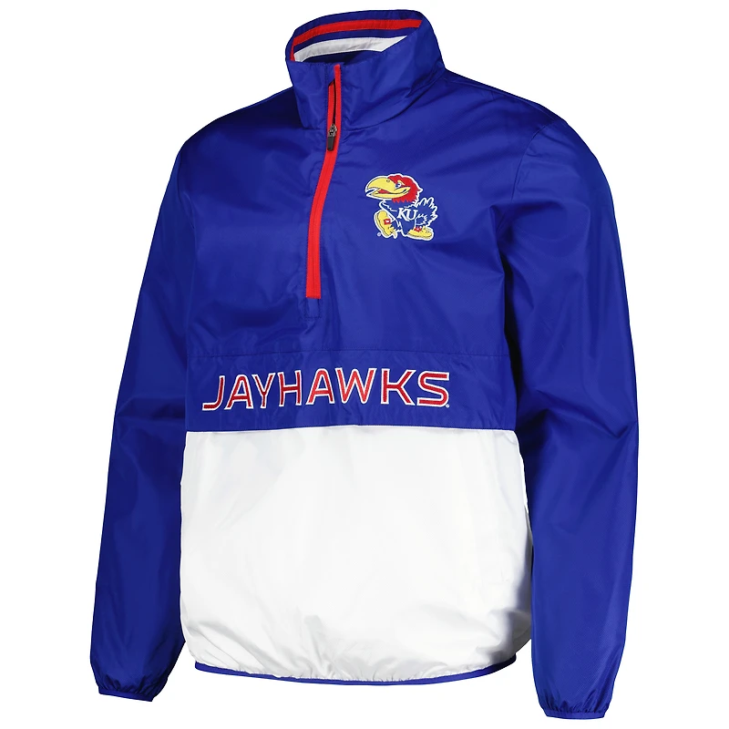 Men's G-III Sports by Carl Banks Royal Kansas Jayhawks Cornerman Half-Zip Top