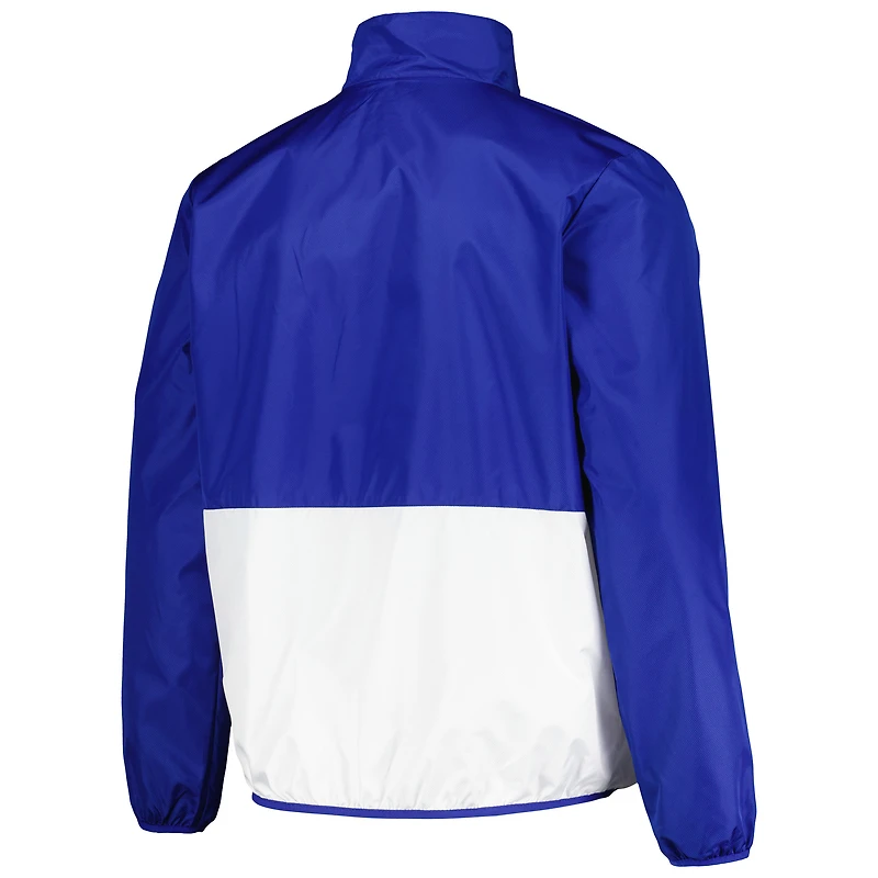 Men's G-III Sports by Carl Banks Royal Kansas Jayhawks Cornerman Half-Zip Top