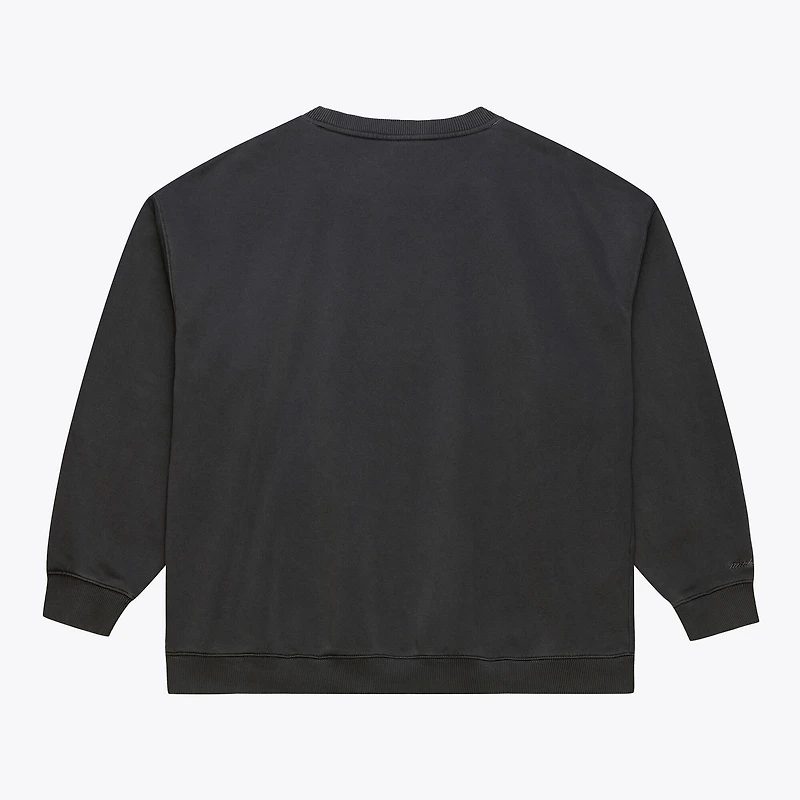 Men's Mitchell & Ness Charcoal Kansas Jayhawks Downtown Fleece Sweatshirt