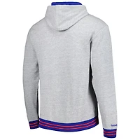 Chandail à capuchon Mitchell & Ness Heather Grey Kansas Jayhawks pour homme