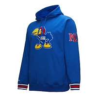 Sweat à capuche en polaire Chainstich pour homme Mitchell & Ness Royal Kansas Jayhawks