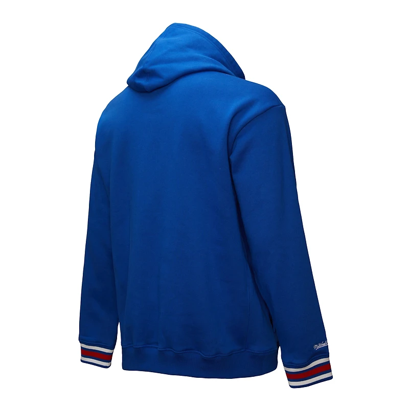 Sweat à capuche en polaire Chainstich pour homme Mitchell & Ness Royal Kansas Jayhawks