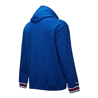 Sweat à capuche en polaire Chainstich pour homme Mitchell & Ness Royal Kansas Jayhawks