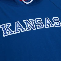 Chandail à capuchon légendaire raglan des Royal Kansas Jayhawks de Mitchell & Ness pour hommes