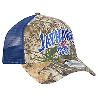 Men's New Era Camo/Royal Kansas Jayhawks 9FORTY A-Frame Adjustable Hat