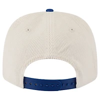 Casquette ajustable 9SEVENTY en velours côtelé Loyal des Kansas Jayhawks de New Era pour homme, couleur crème/bleu royal