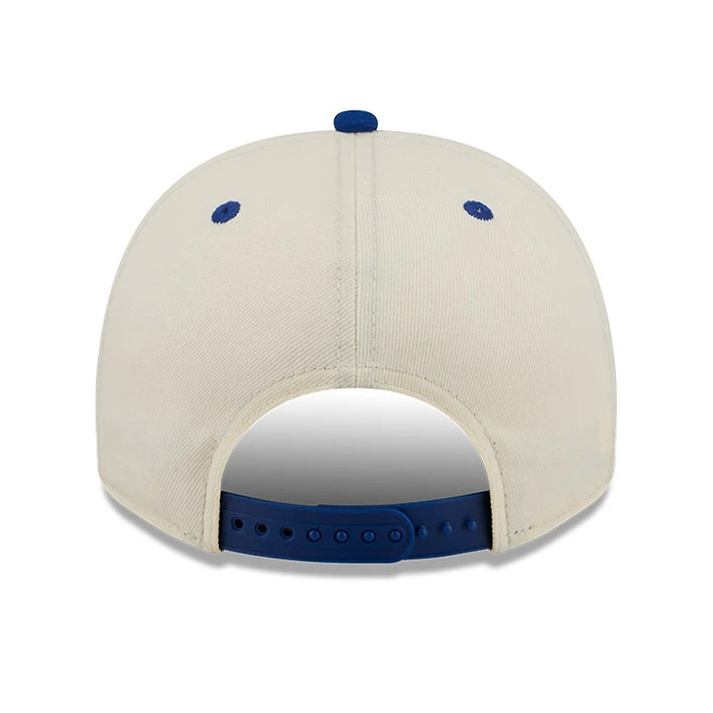 Men's New Era Cream/Royal Kansas Jayhawks March Madness Historic Collection 9FIFTY A-Frame Snapback Hat