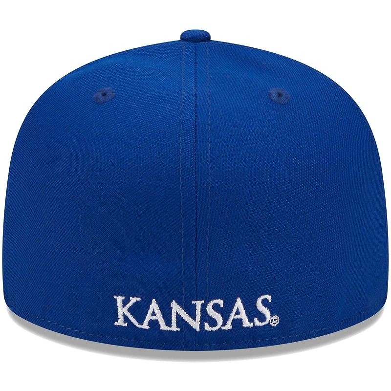 Casquette ajustée 59FIFTY Royal Kansas Jayhawks de New Era pour homme