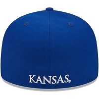 Casquette ajustée 59FIFTY Royal Kansas Jayhawks de New Era pour homme