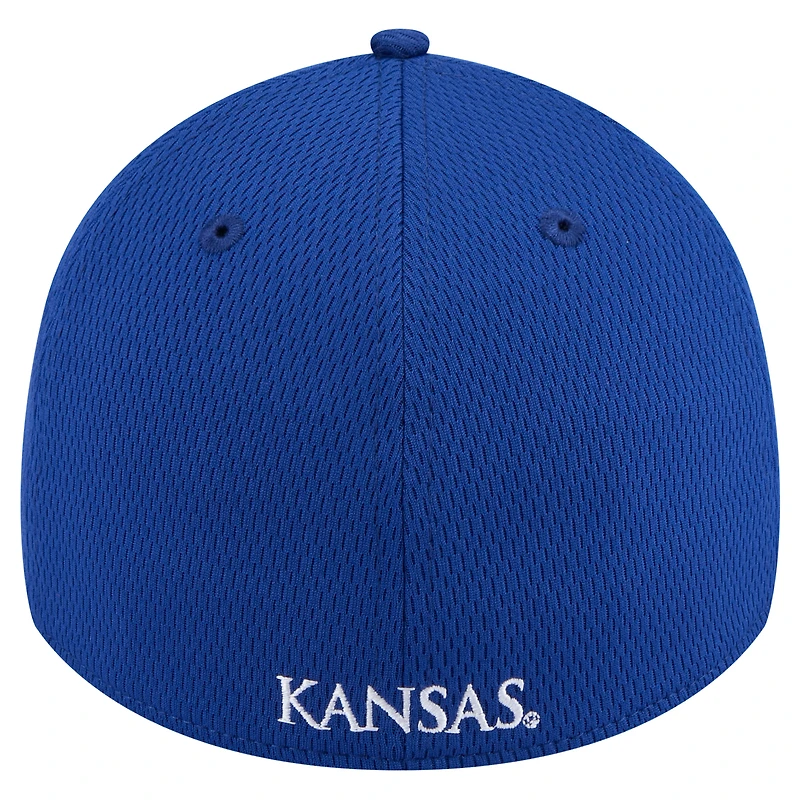 Casquette flexible 39THIRTY Active Slash Sides Royal Kansas Jayhawks New Era pour hommes