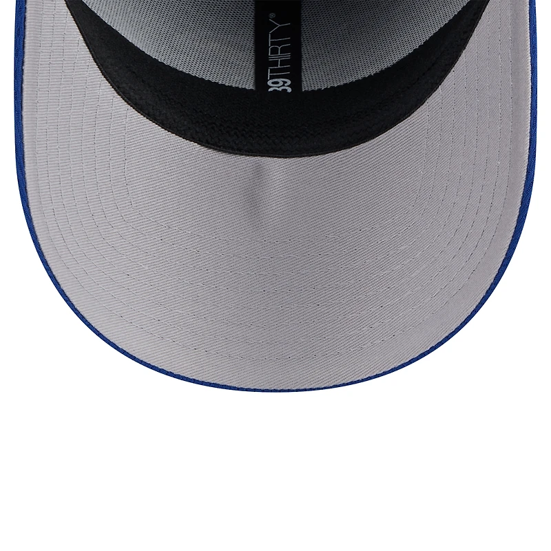 Casquette flexible 39THIRTY Active Slash Sides Royal Kansas Jayhawks New Era pour hommes