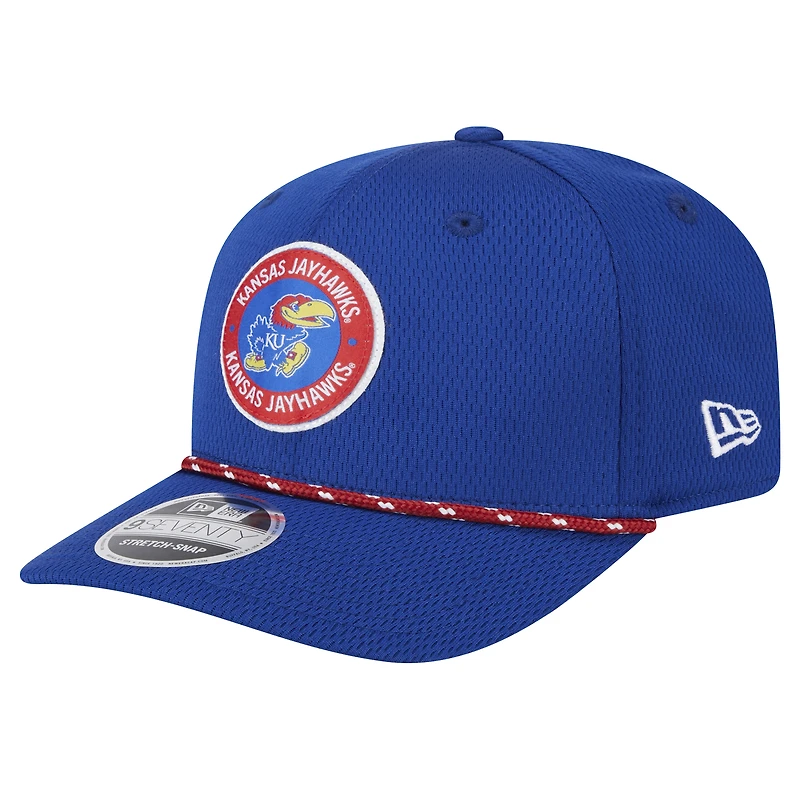 Men's New Era Royal Kansas Jayhawks COOLERA 9SEVENTY Rope Stretch-Snap Hat
