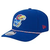 Casquette extensible à boutons-pression New Era Royal Kansas Jayhawks Game Day Multi-Rope 9SEVENTY pour homme