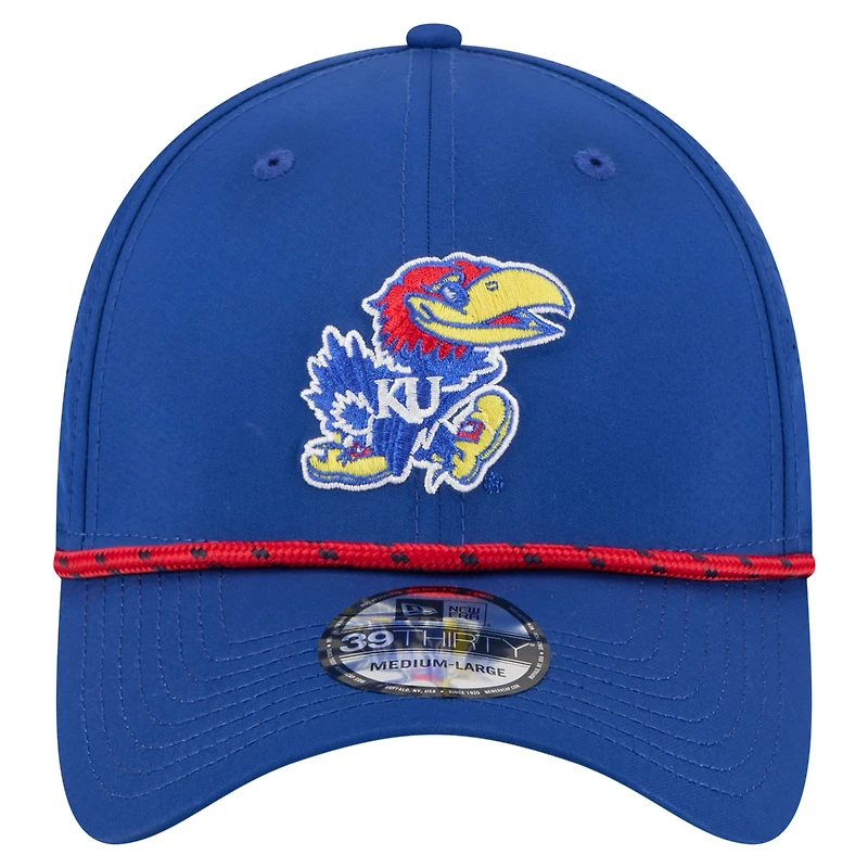 Casquette 39THIRTY Flex pour homme New Era Royal Kansas Jayhawks
