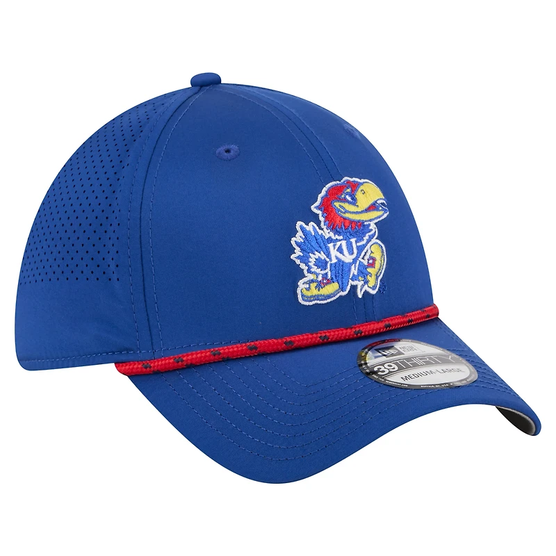 Casquette 39THIRTY Flex pour homme New Era Royal Kansas Jayhawks