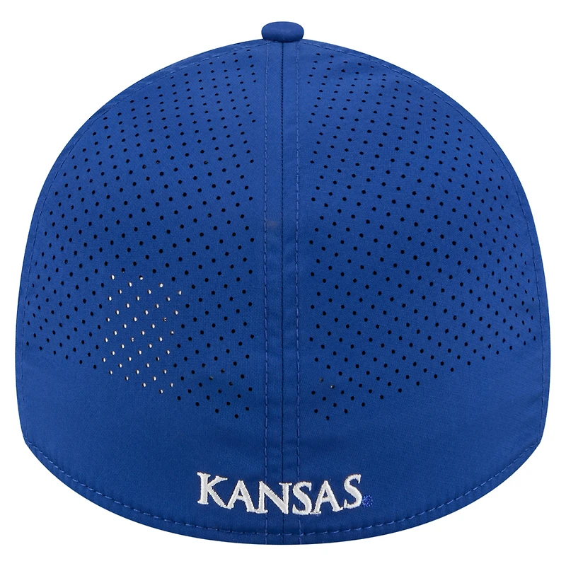 Men's New Era Royal Kansas Jayhawks Rope 39THIRTY Flex Hat