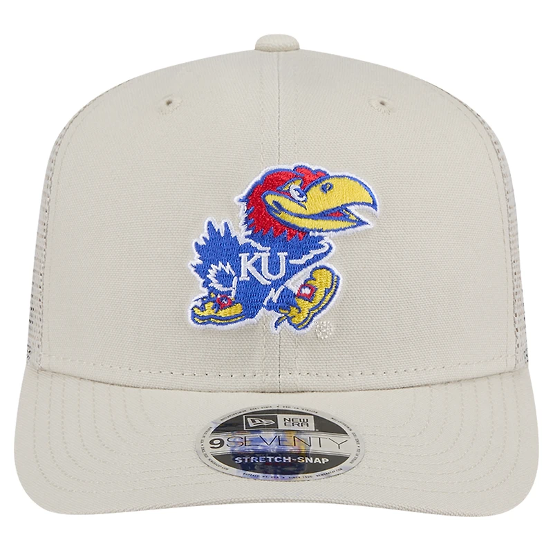 Casquette ajustable extensible en toile 9SEVENTY Kansas Jayhawks de New Era pour homme