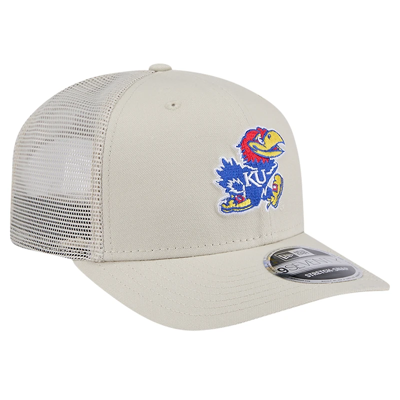 Casquette ajustable extensible en toile 9SEVENTY Kansas Jayhawks de New Era pour homme