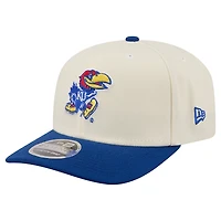 Men's New Era White/Royal Kansas Jayhawks America's 250th 9SEVENTY Adjustable Hat