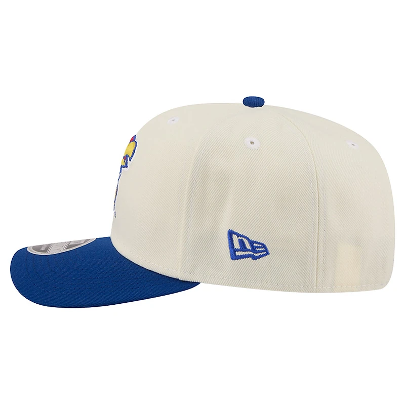 Casquette ajustable New Era blanche/bleu roi Kansas Jayhawks commémorant le 250e anniversaire des États-Unis (9SEVENTY)