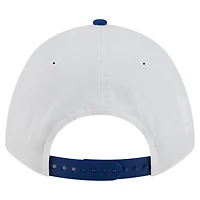 Men's New Era White/Royal Kansas Jayhawks Arch Two-Tone Rope 9FORTY A-Frame M-Crown Adjustable Hat