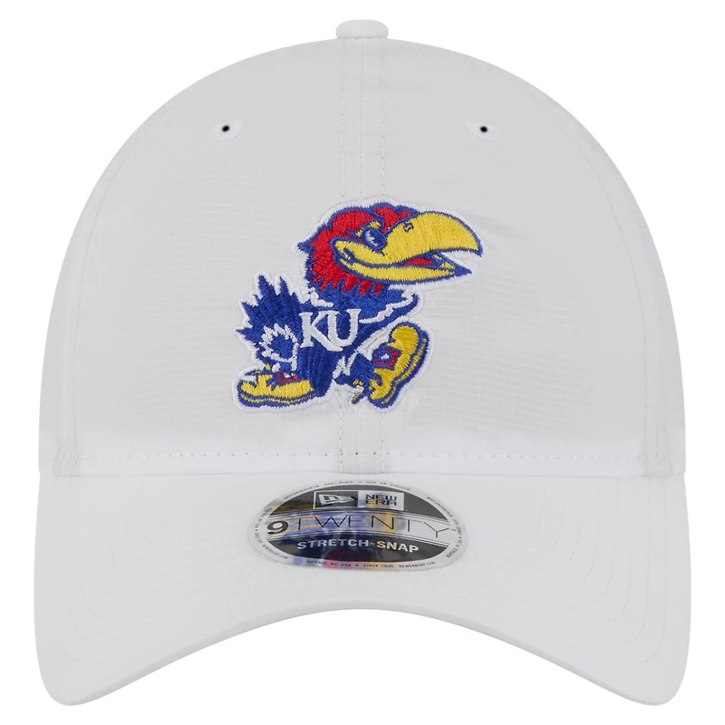 Casquette ajustable Active Ripstop 9TWENTY blanche des Kansas Jayhawks de New Era pour homme