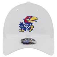 Casquette ajustable Active Ripstop 9TWENTY blanche des Kansas Jayhawks de New Era pour homme