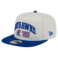 Casquette à visière plate blanche New Era Kansas Jayhawks 9FIFTY pour homme