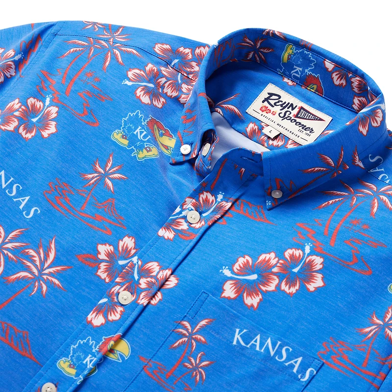 Men's Reyn Spooner Blue Kansas Jayhawks Classic Button-Up Shirt