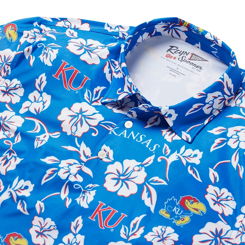 Polo de performance Royal Kansas Jayhawks pour homme Reyn Spooner
