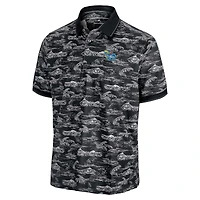 Polo Tommy Bahama noir pour homme des Kansas Jayhawks Sport Bay View IslandZone