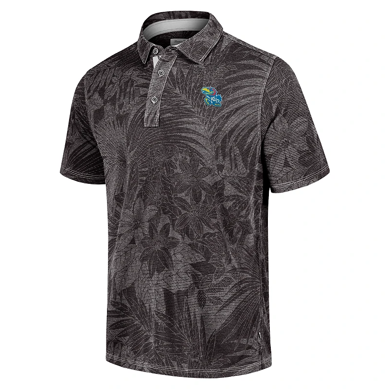Men's Tommy Bahama Black Kansas Jayhawks Sport Santiago Paradise Polo
