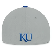 Casquette Mick Flex Top of the World pour hommes, gris/royal, Kansas Jayhawks