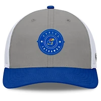 Men's Top of the World Gray/Royal Kansas Jayhawks Rob Trucker Adjustable Hat