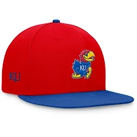Men's Top of the World Red/Royal Kansas Jayhawks Rally Two-Tone Fitted Hat