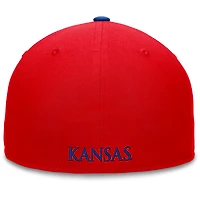 Men's Top of the World Red/Royal Kansas Jayhawks Rally Two-Tone Fitted Hat