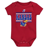 Lot de 3 bodies pour nouveau-né Royal Kansas Jayhawks Sunday Comics