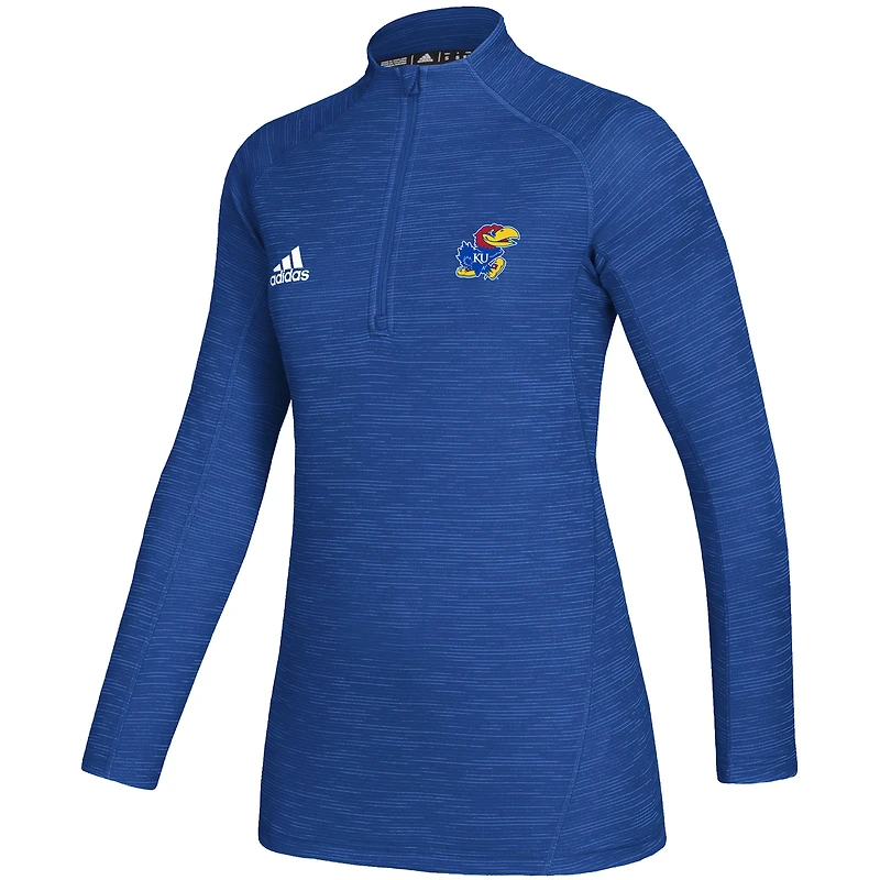 Royal Kansas Jayhawks Game Mode Performance Quarter-Zip Pullover Top